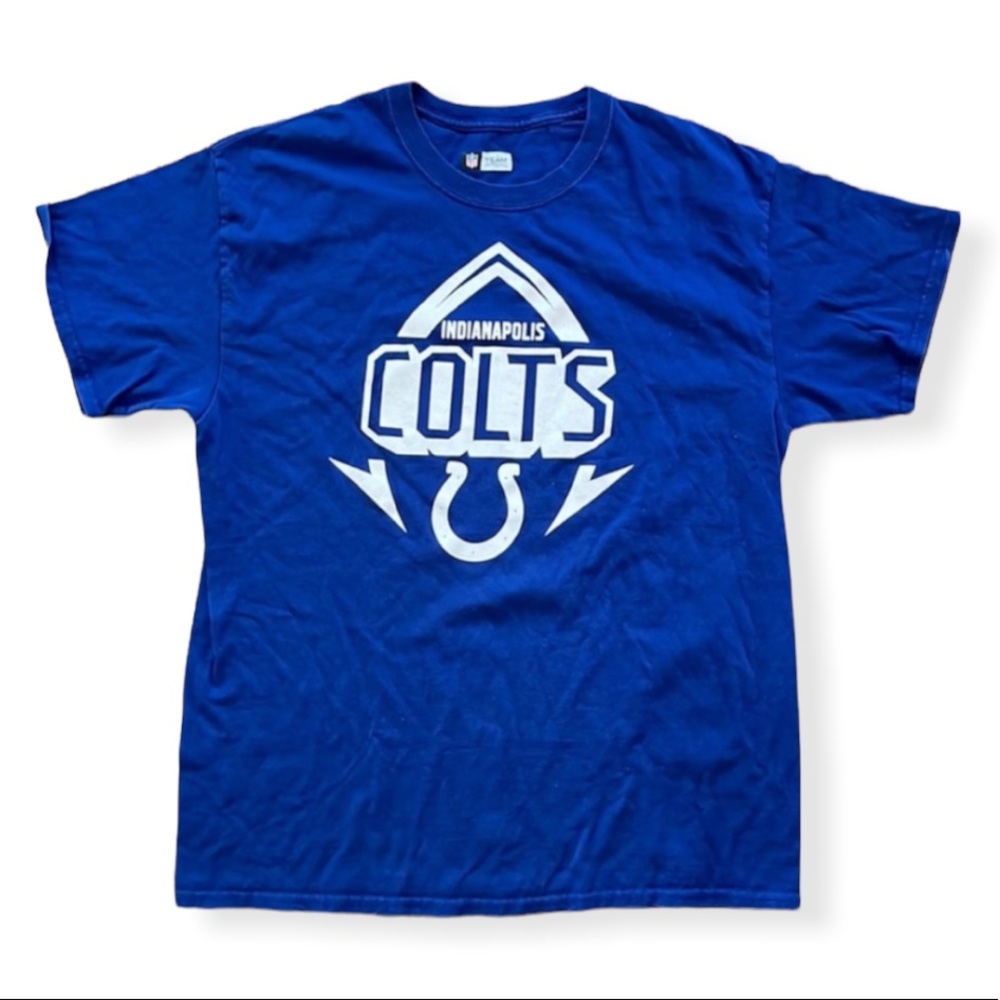 NFL Team Apparel Indianapolis Colts Football T-Shirt Tee Top / Large